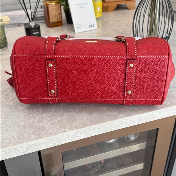 Dooney & Bourke RED  Pebble Grain Satchel - Picture 6 of 12